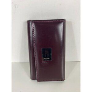 Vintage Missoni Rare Leather Key Holder Case Reddish Brown F194